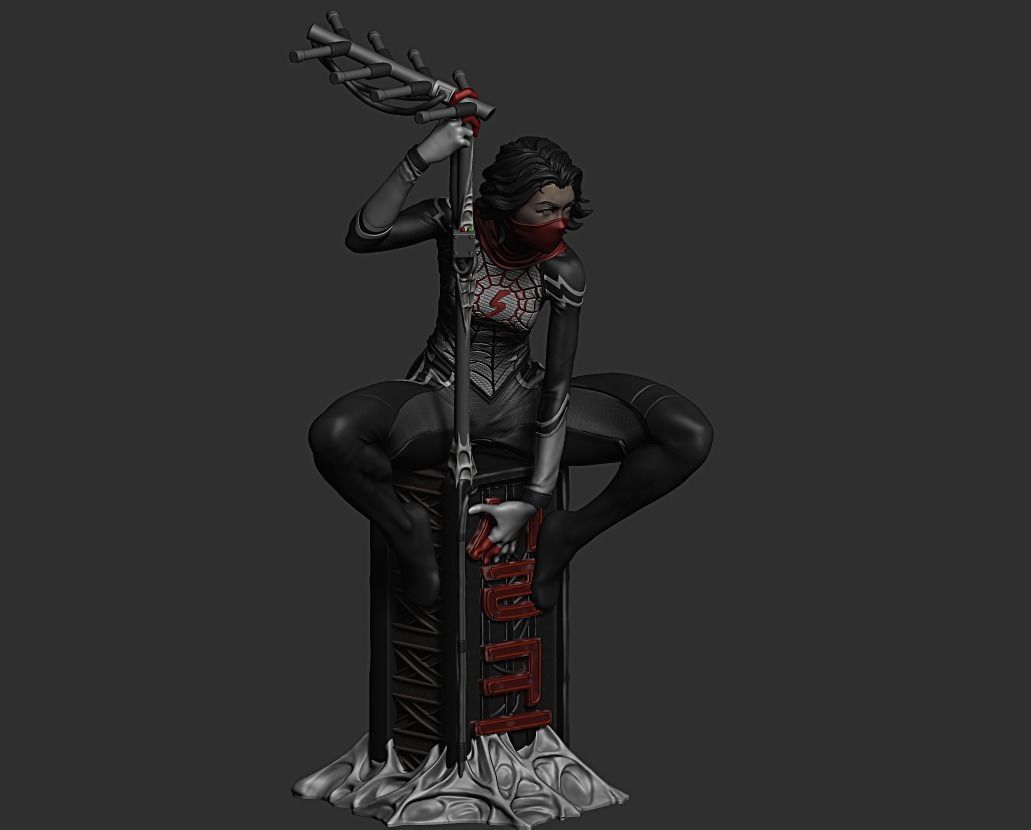 Silk statue statue 3D print model_8