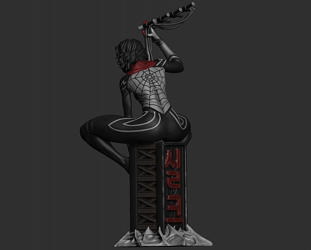 Silk statue statue 3D print model_10