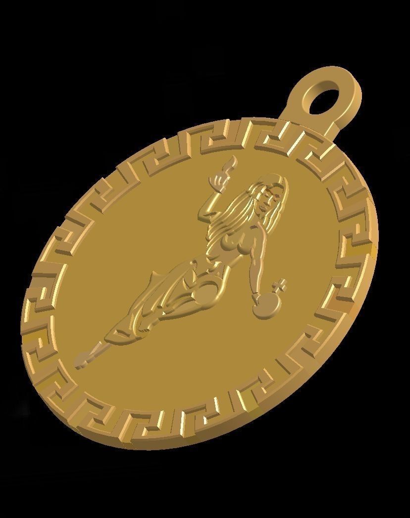 Venus esoteric jewellery pendant  3D print model_7