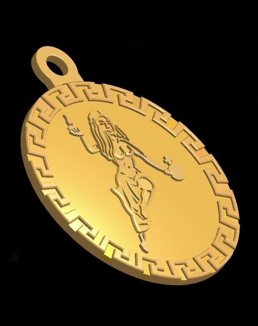 Venus esoteric jewellery pendant  3D print model_5