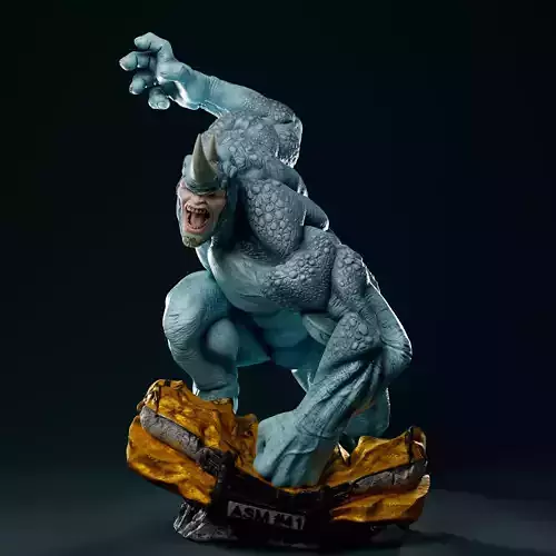 Rhino statue 3D print model