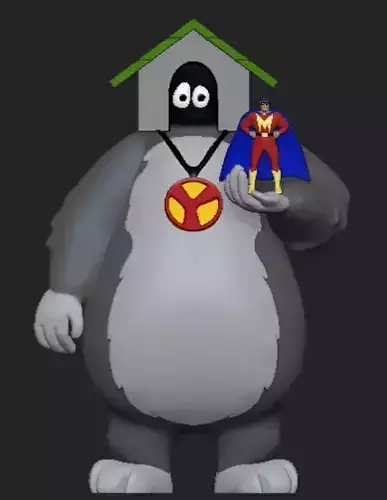 Mighty Man and Yukk  3D print model