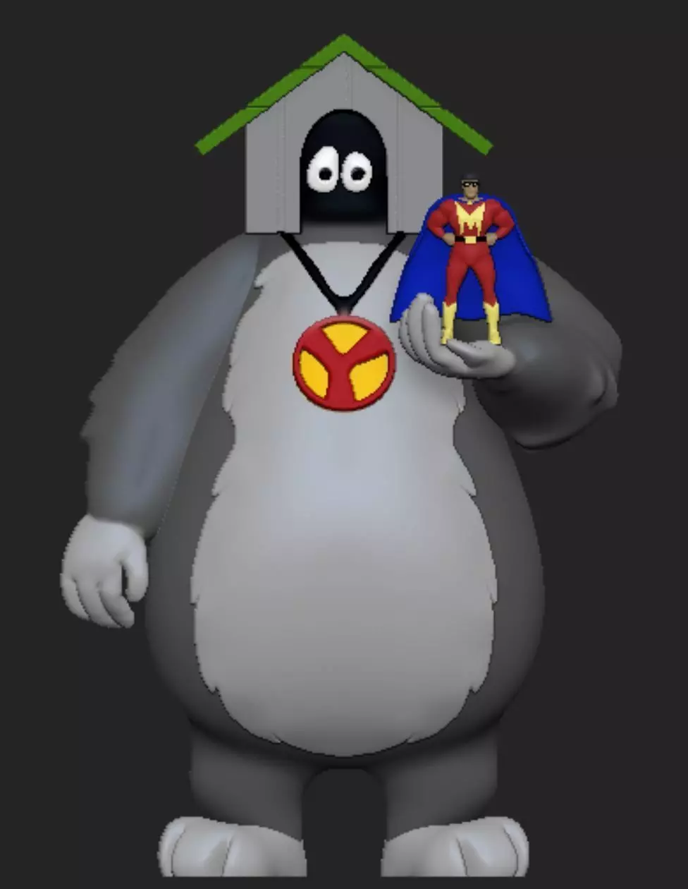 Mighty Man and Yukk 3D print model_0