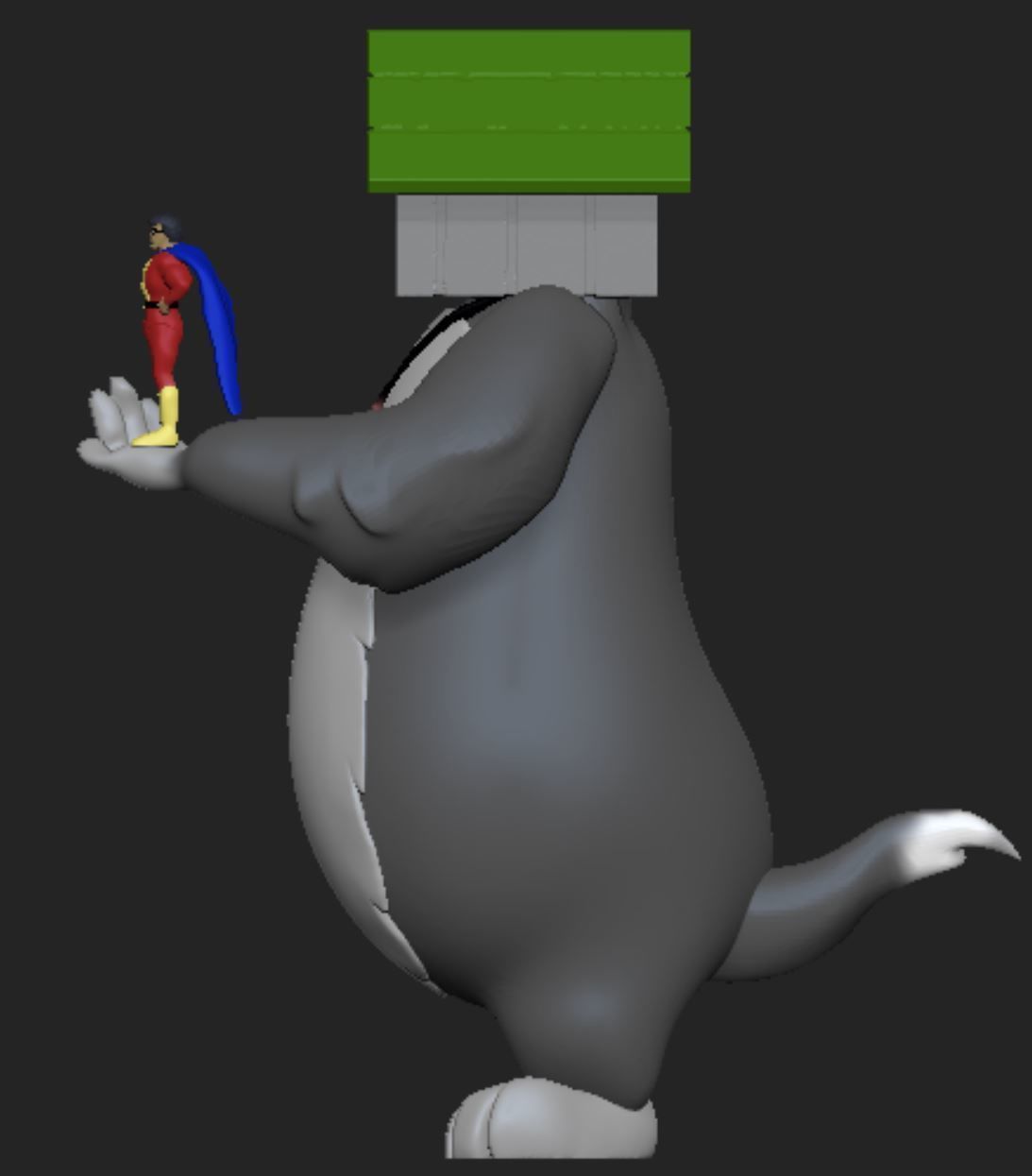 Mighty Man and Yukk 3D print model_1