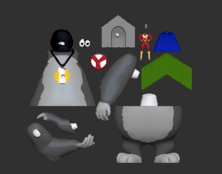 Mighty Man and Yukk 3D print model_5