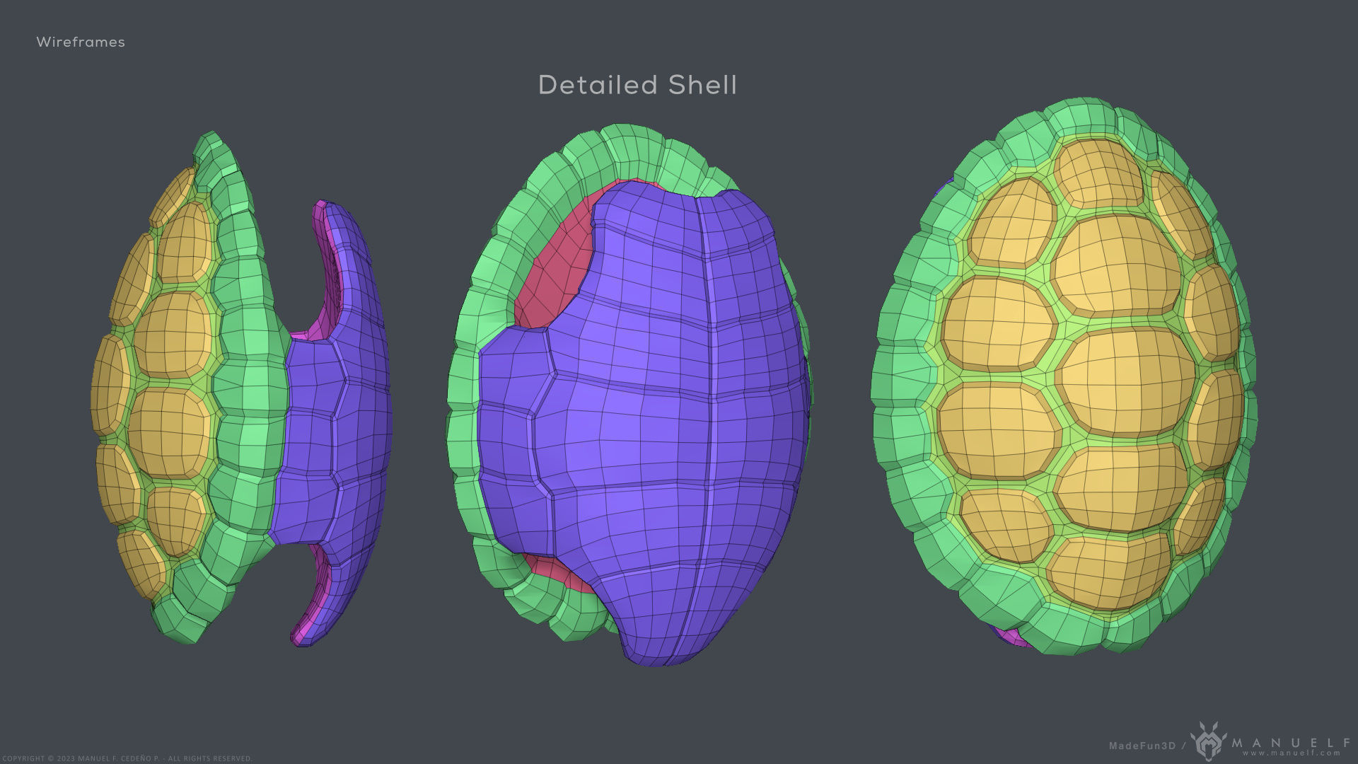 Stylized Cartoon Turtle - Biped 3D model_20
