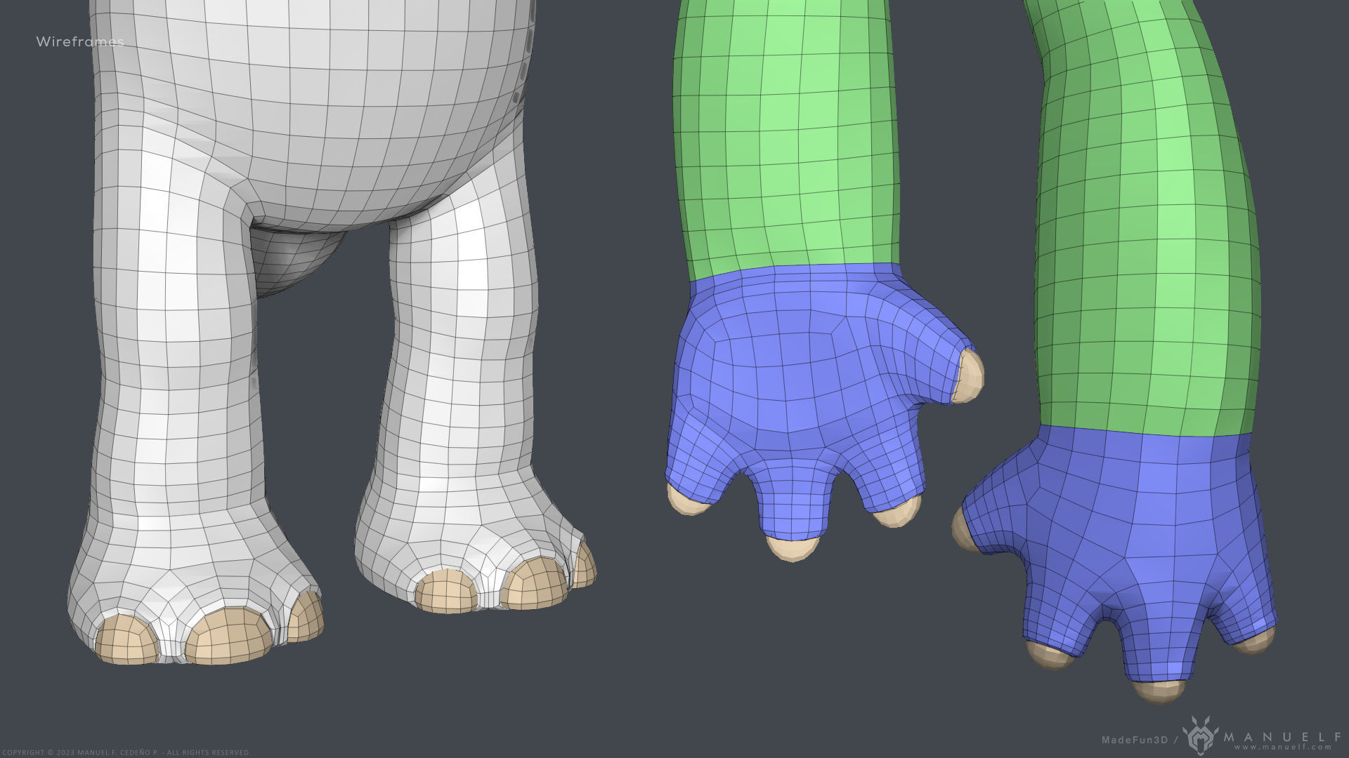 Stylized Cartoon Turtle - Biped 3D model_18