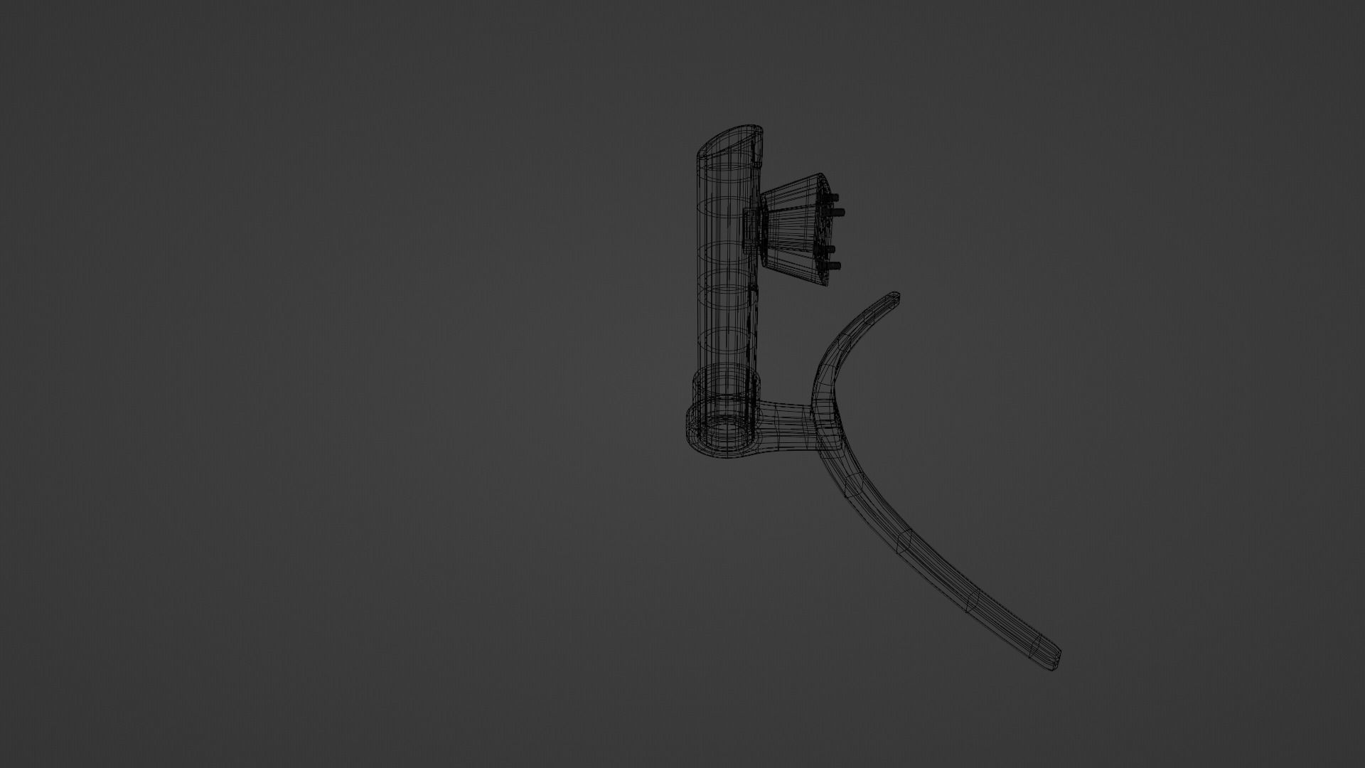 Curved 4K Monitor 3D model_3