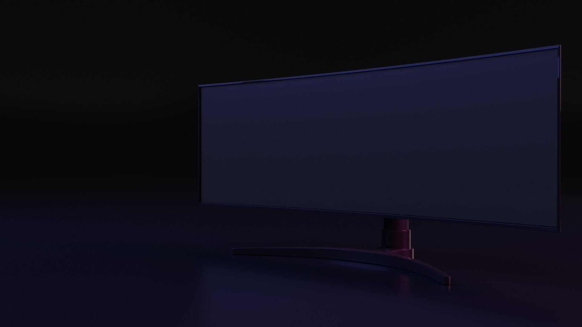 Curved 4K Monitor 3D model_2