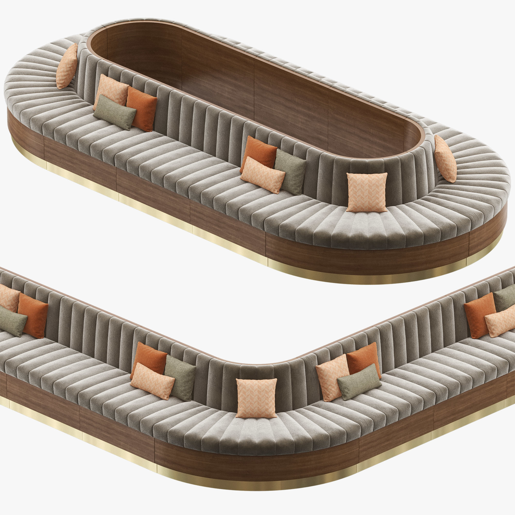 Modular Seating 001 - Custom 3D model_1