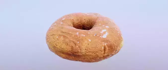 8k Classic Glazed Doughnut - 5 Levels of Detail Low-poly 3D model