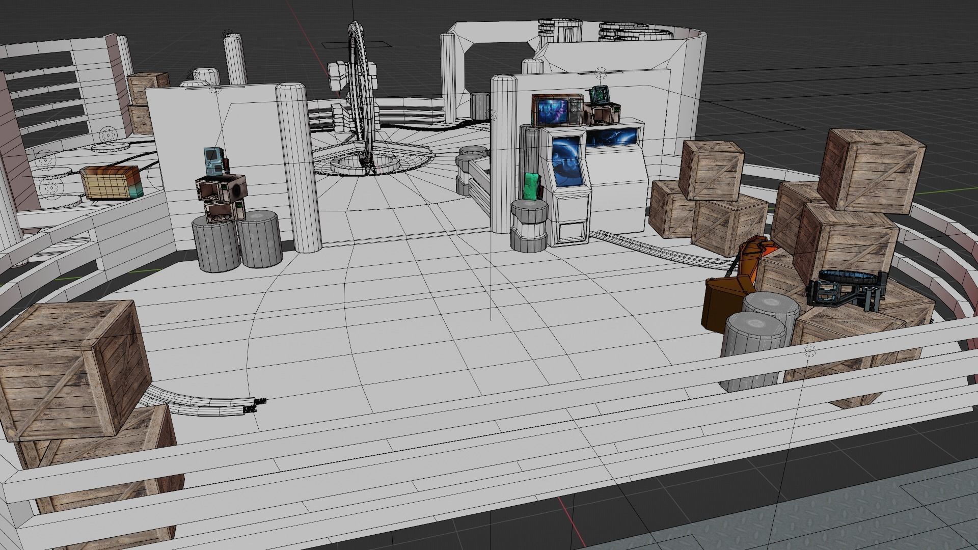 Sci-fi Hideout Low-poly 3D model_9