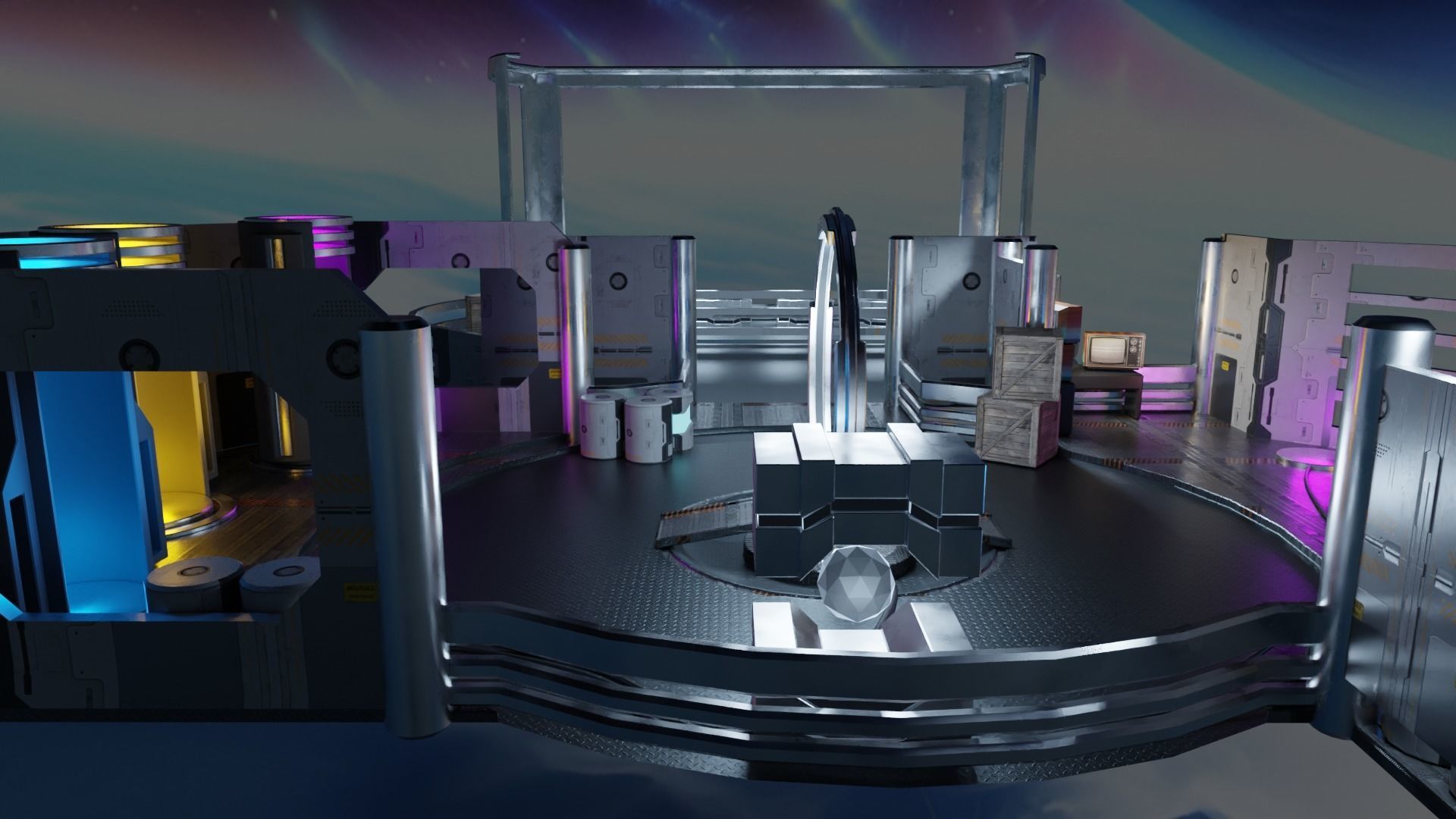 Sci-fi Hideout Low-poly 3D model_20