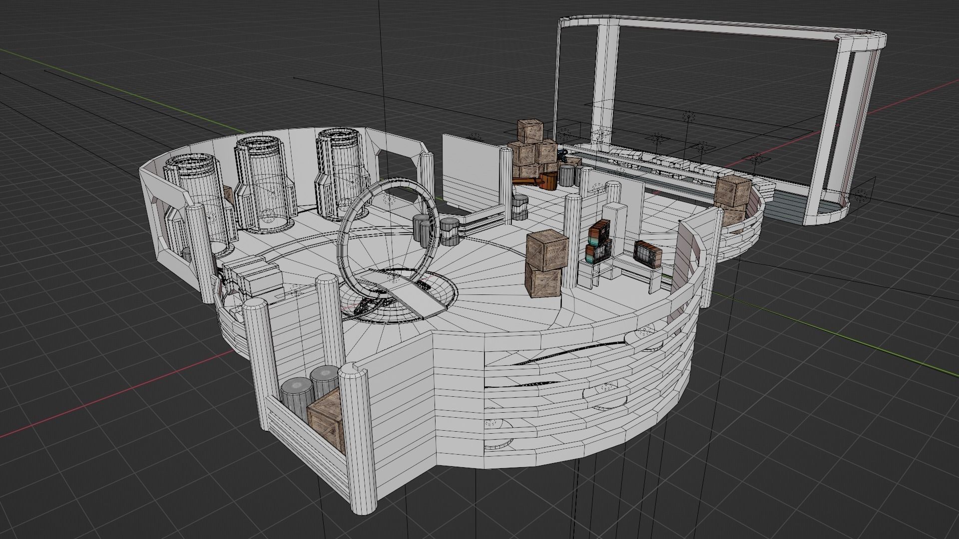Sci-fi Hideout Low-poly 3D model_8