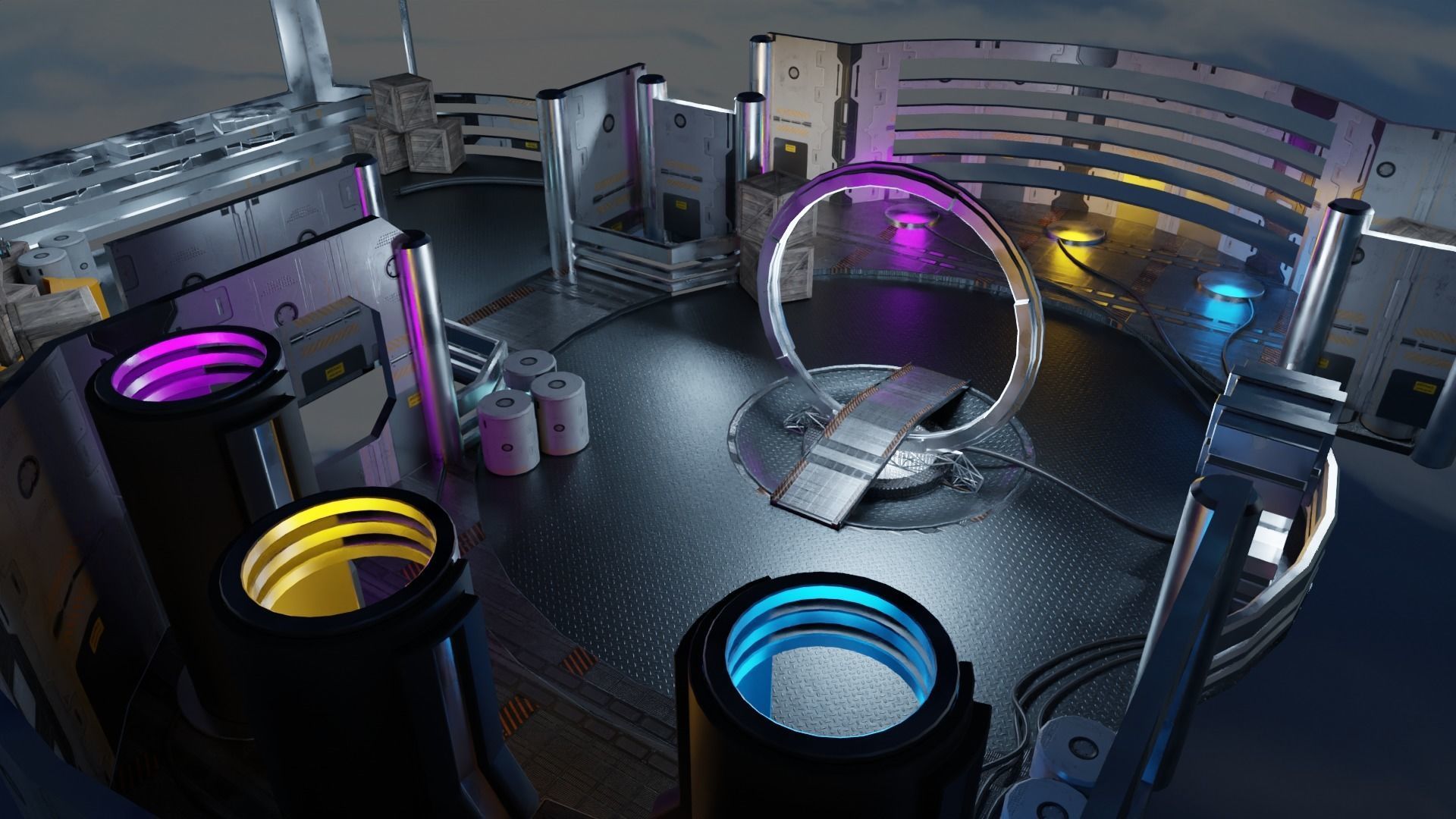 Sci-fi Hideout Low-poly 3D model_18