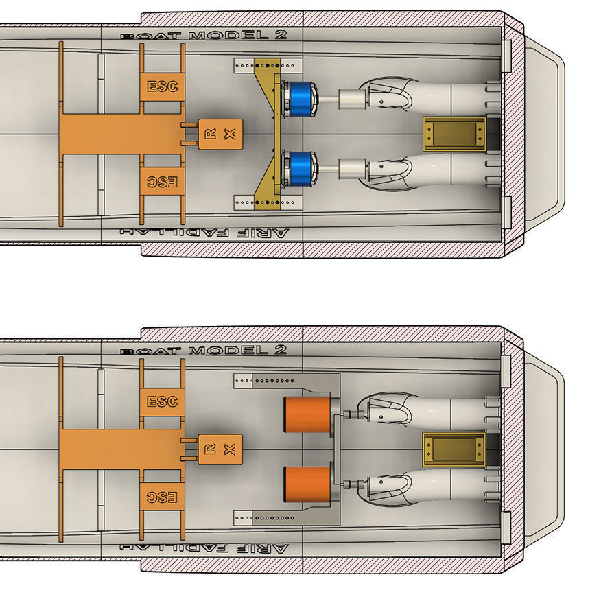 3D PRINTED RC PATROL JET BOAT 3D print model_12
