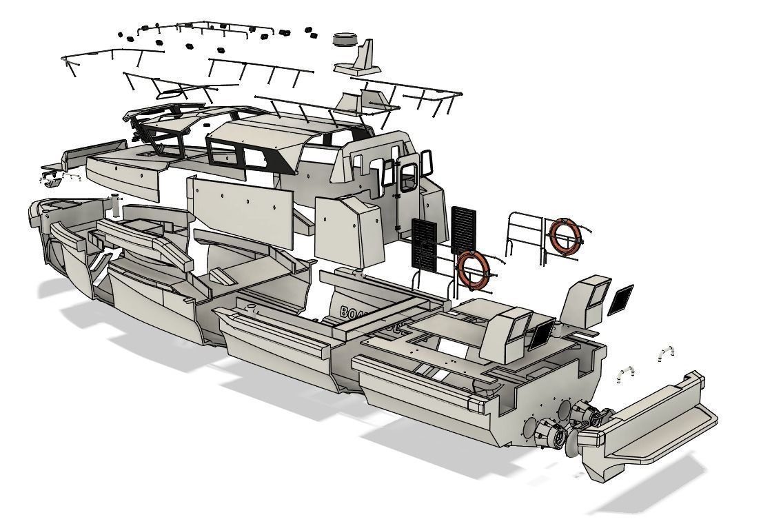 3D PRINTED RC PATROL JET BOAT 3D print model_14