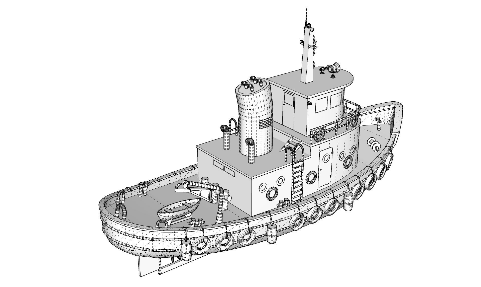Tugboat 3D model_15
