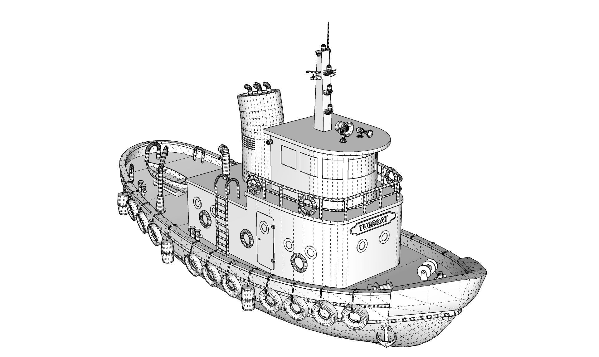 Tugboat 3D model_12