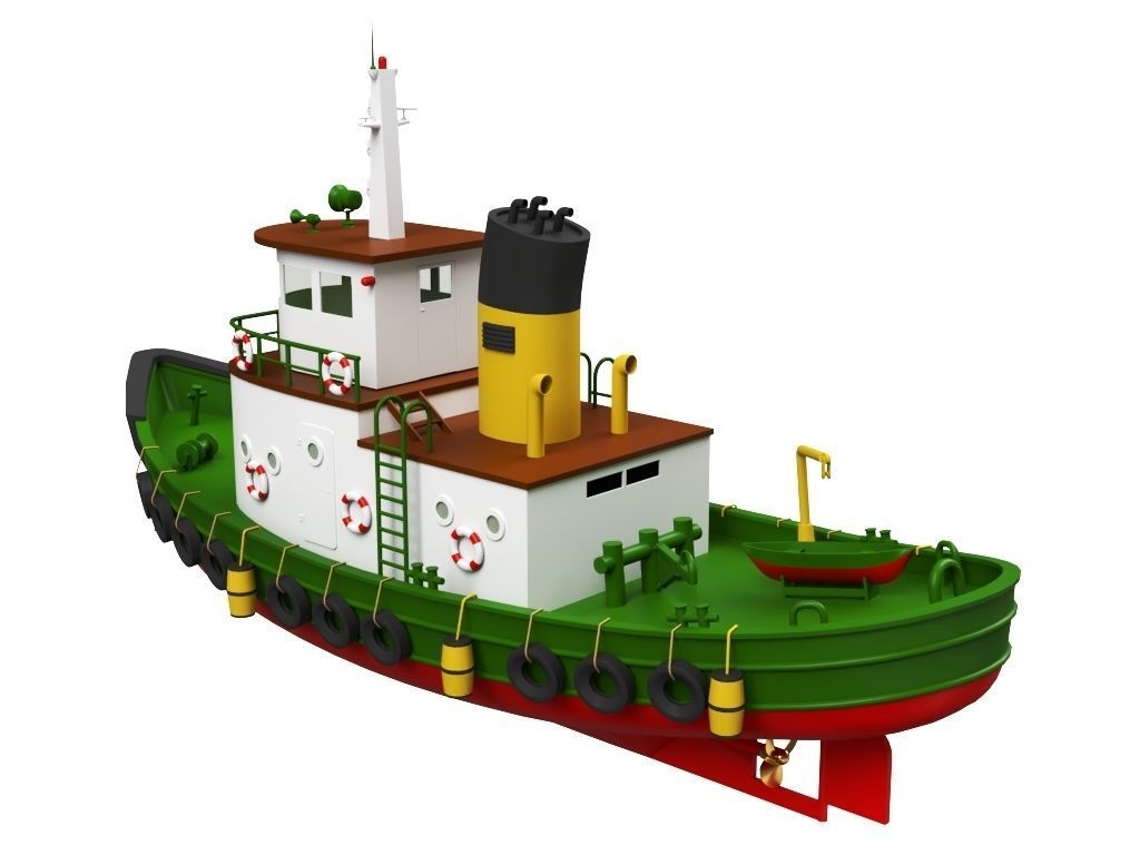 Tugboat 3D model_4