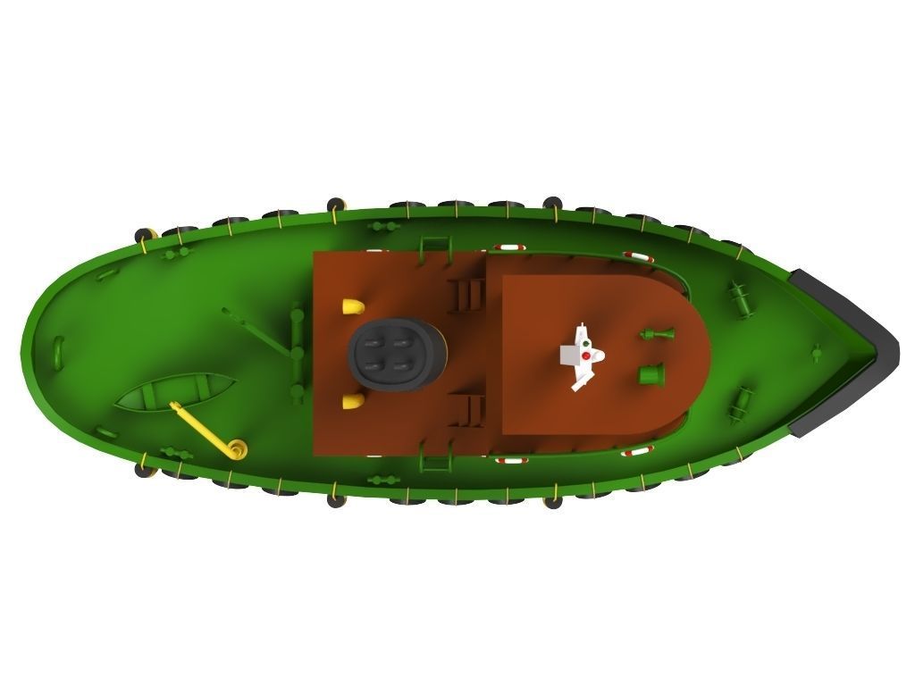 Tugboat 3D model_8