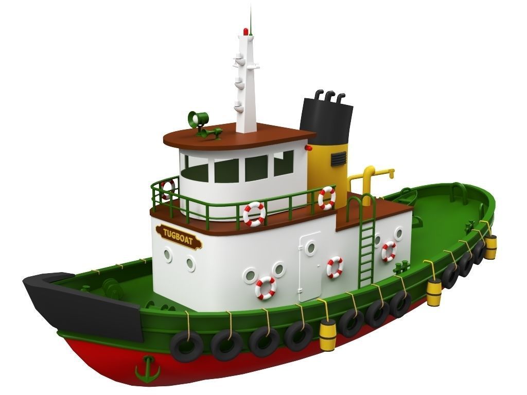 Tugboat 3D model_2