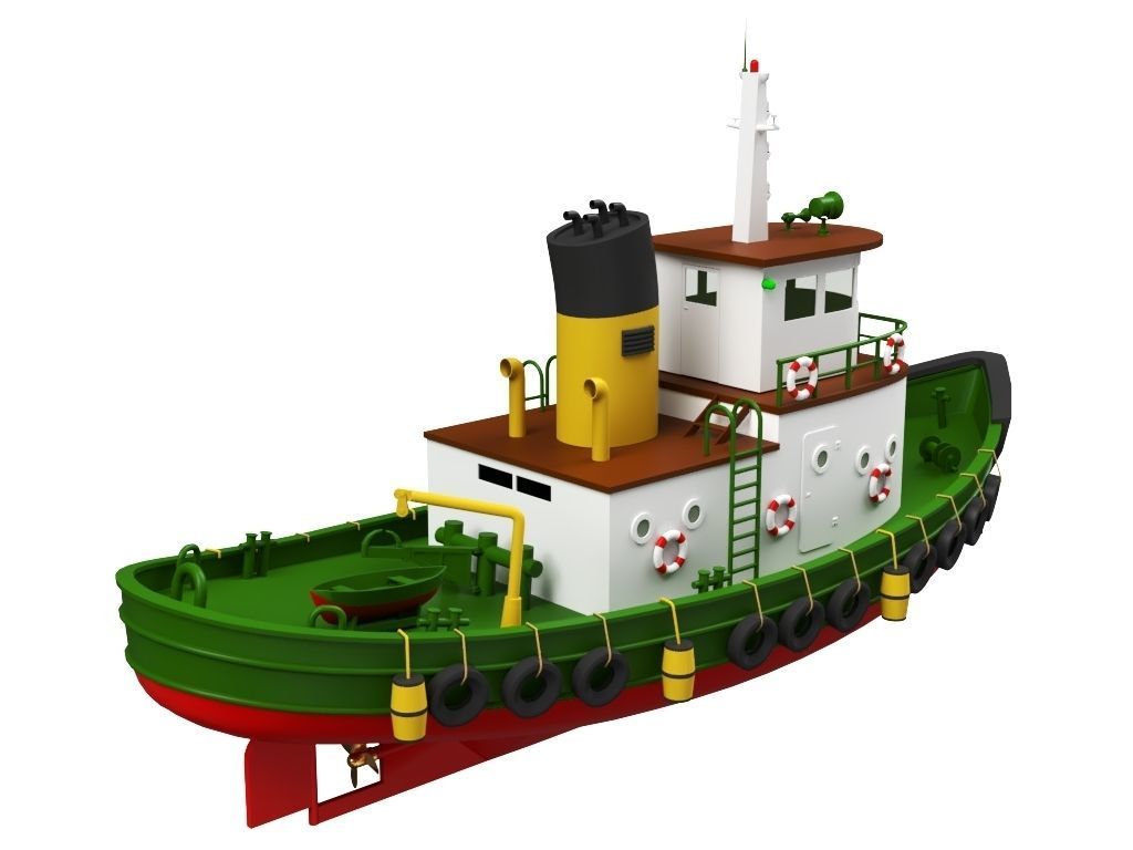 Tugboat 3D model_6