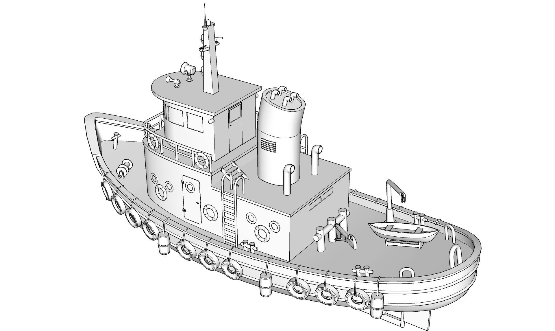 Tugboat 3D model_16
