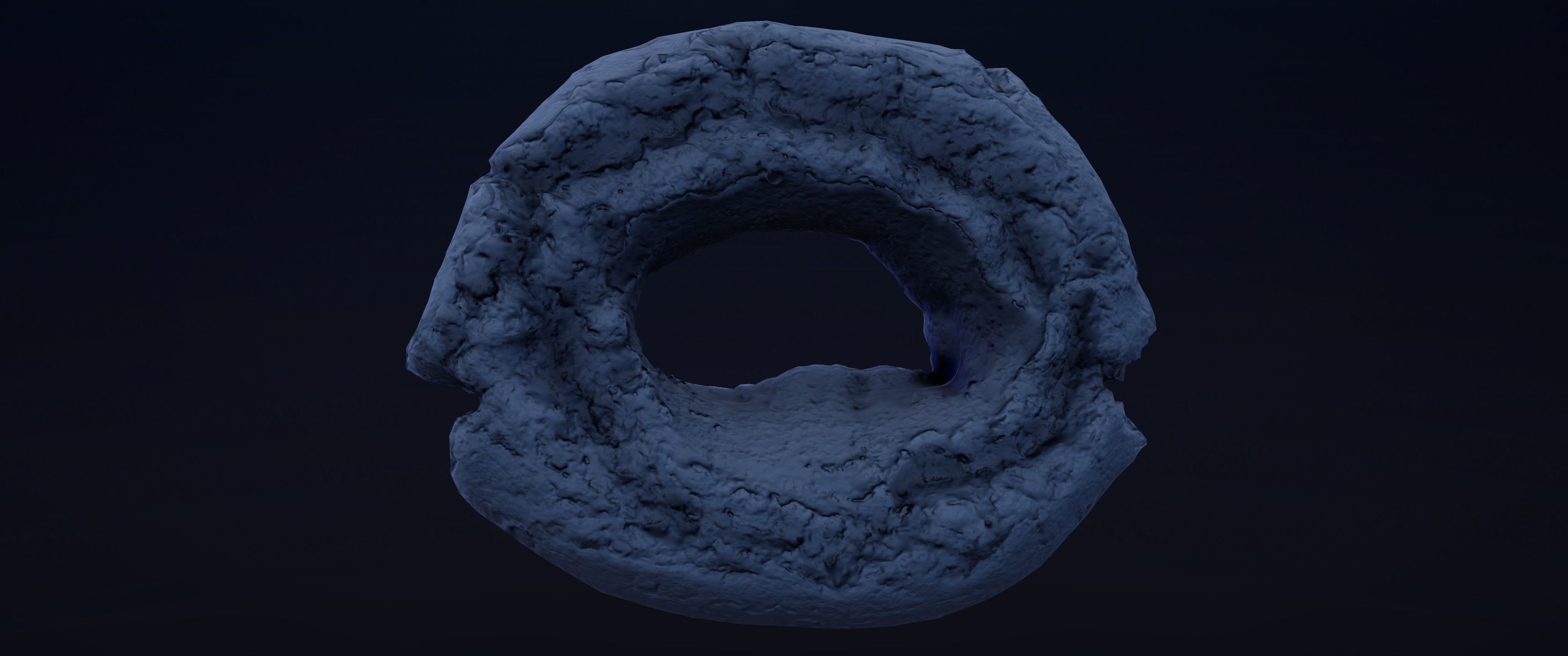 8k American Cruller Doughnut - 5 Levels of Detail Low-poly 3D model_12