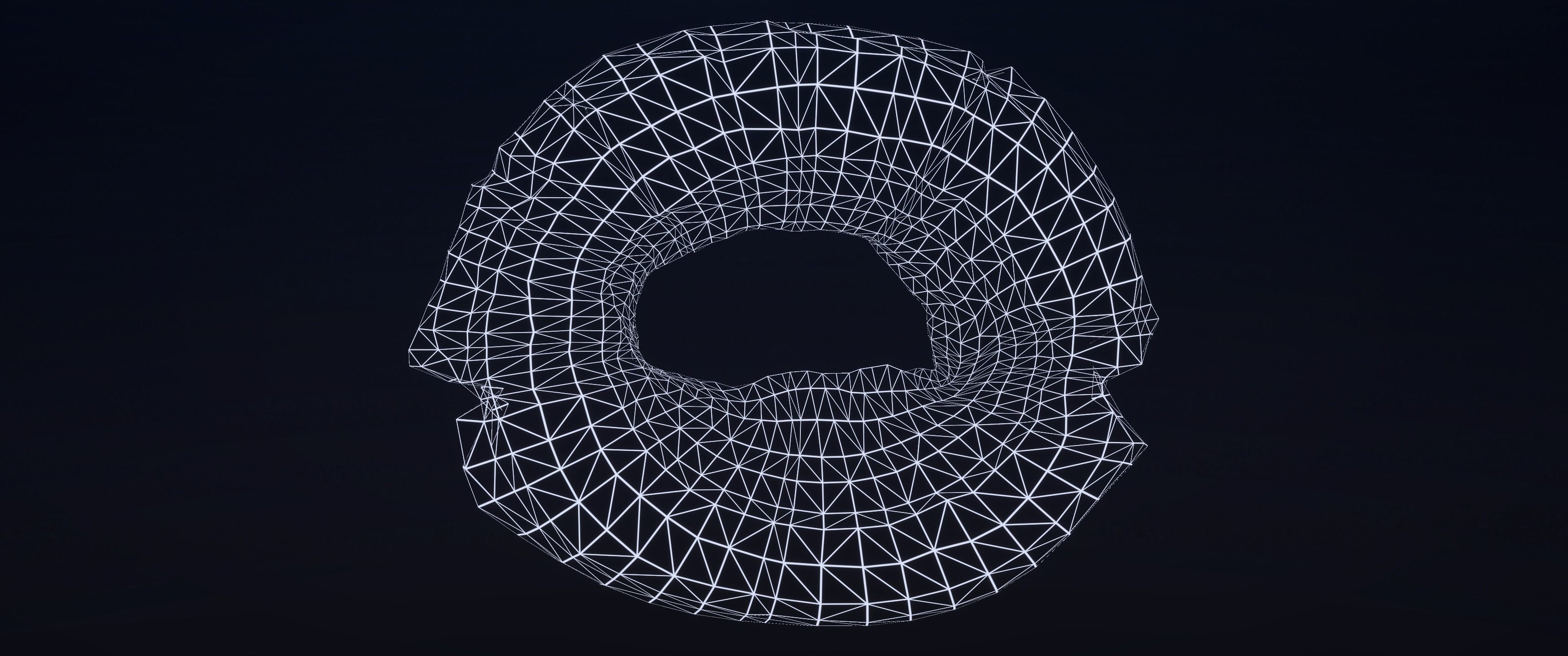 8k American Cruller Doughnut - 5 Levels of Detail Low-poly 3D model_14