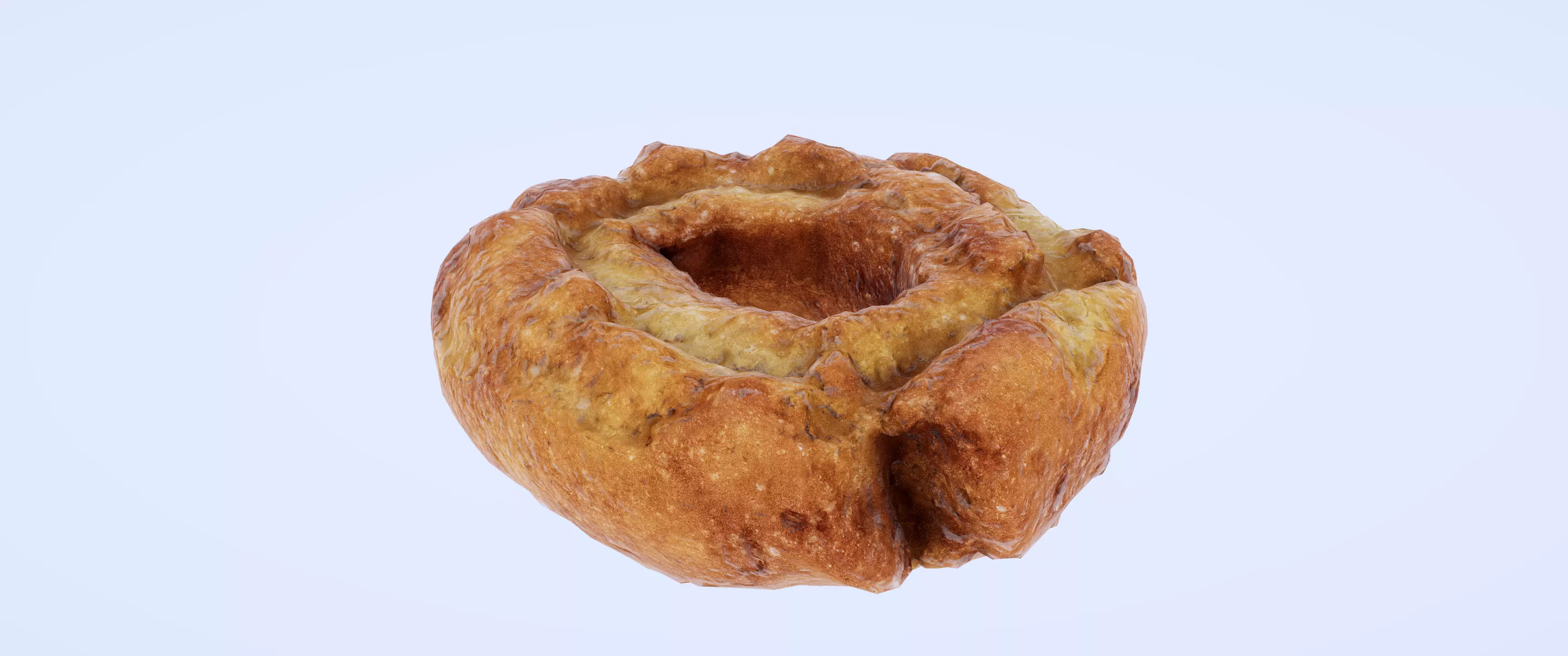 8k American Cruller Doughnut - 5 Levels of Detail Low-poly 3D model_0