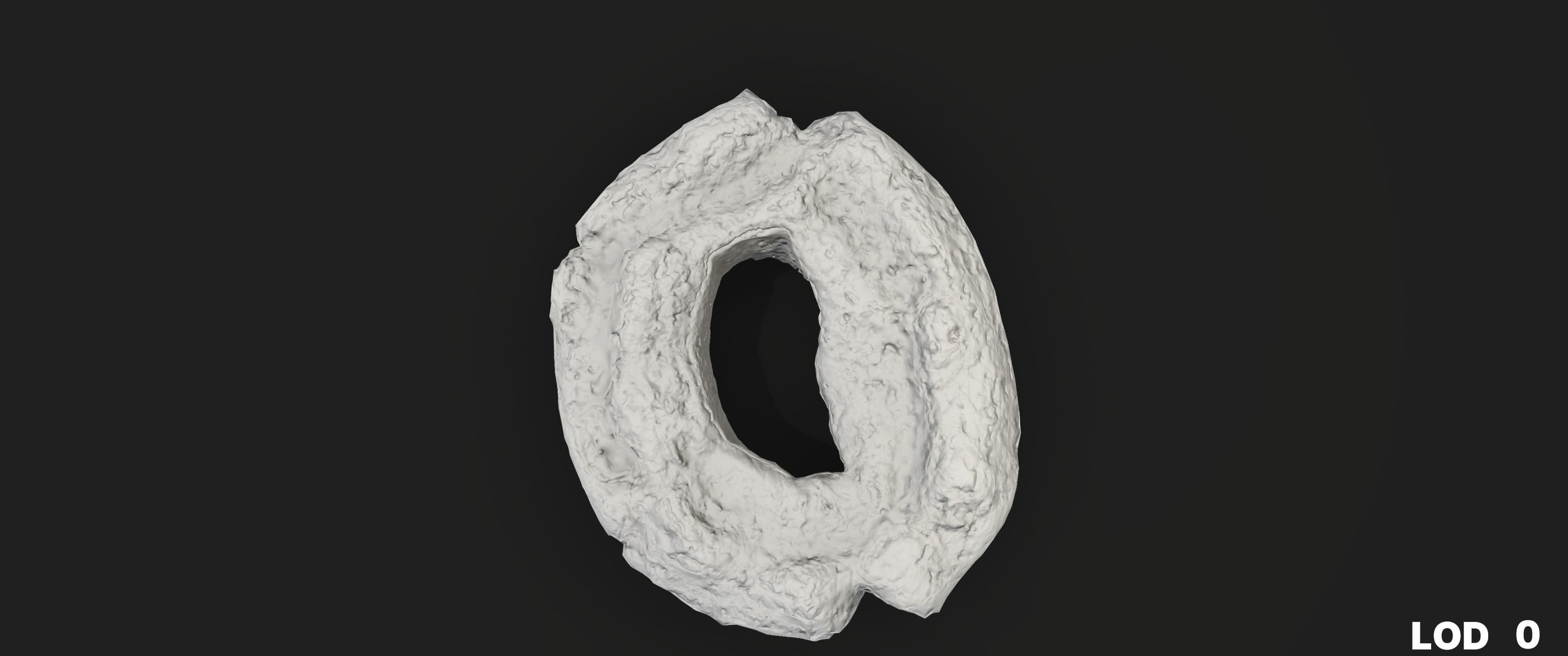 8k American Cruller Doughnut - 5 Levels of Detail Low-poly 3D model_22