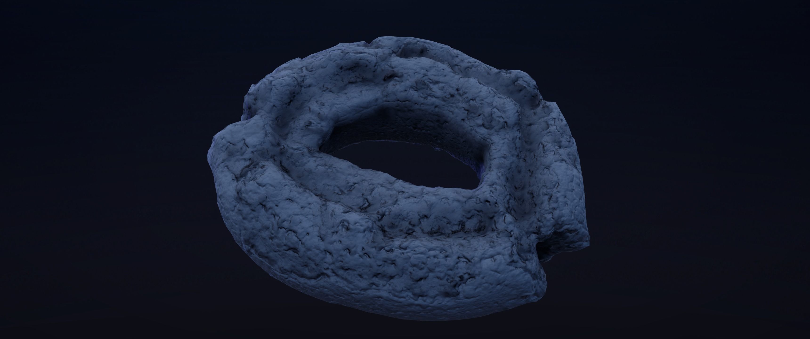 8k American Cruller Doughnut - 5 Levels of Detail Low-poly 3D model_11