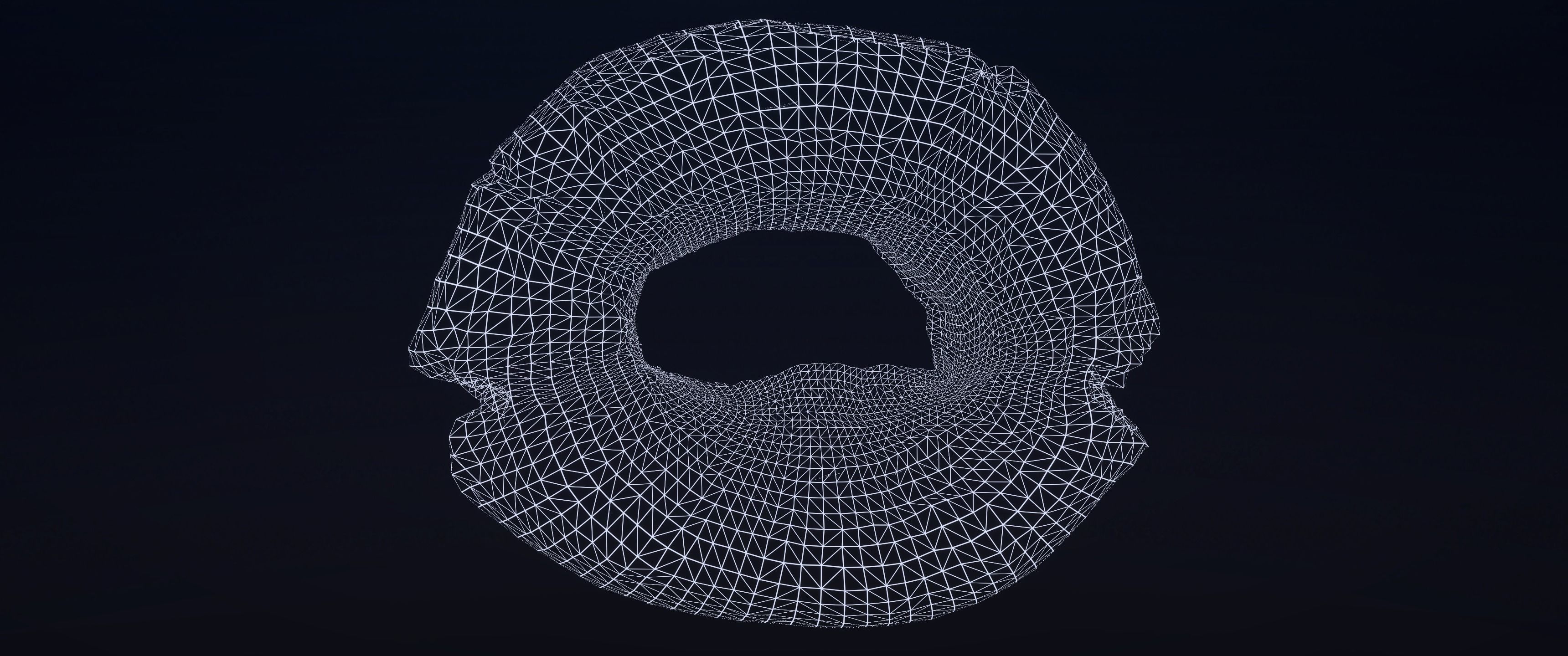 8k American Cruller Doughnut - 5 Levels of Detail Low-poly 3D model_13