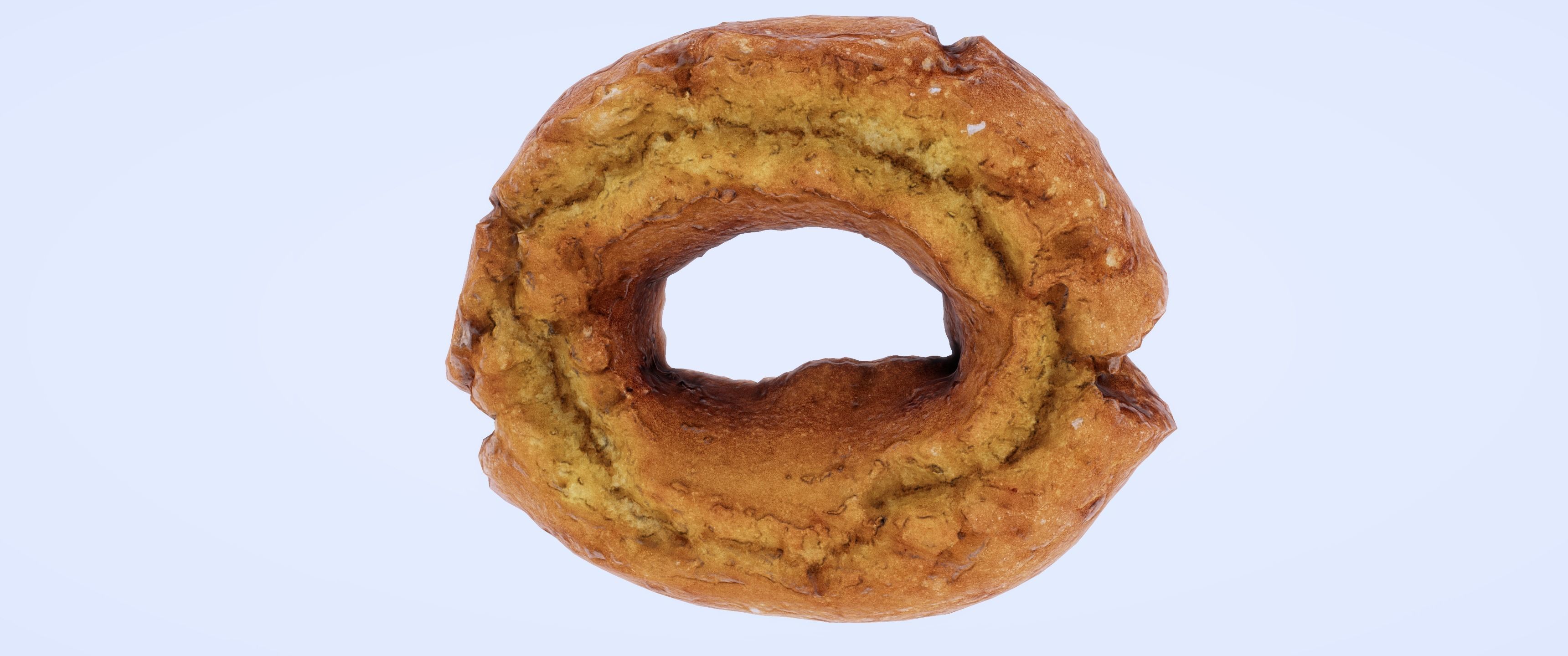 8k American Cruller Doughnut - 5 Levels of Detail Low-poly 3D model_8