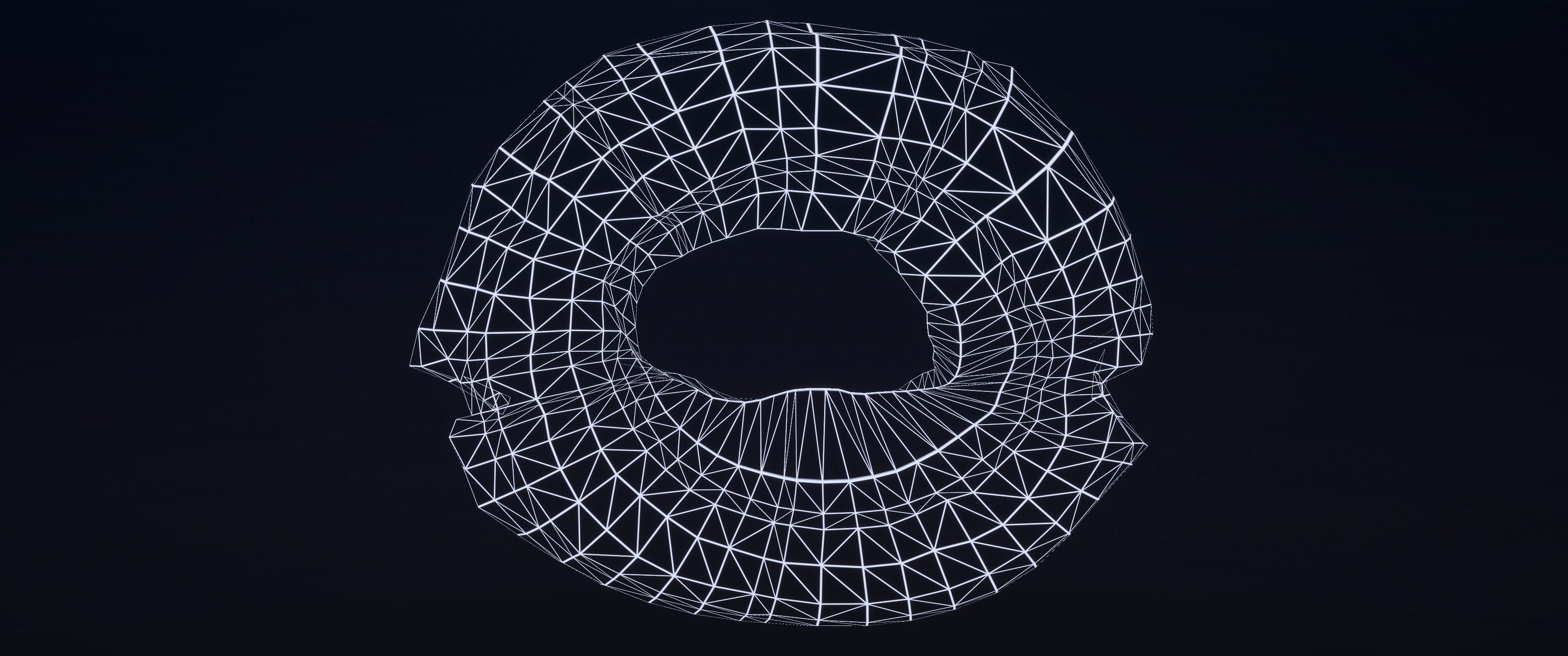 8k American Cruller Doughnut - 5 Levels of Detail Low-poly 3D model_15