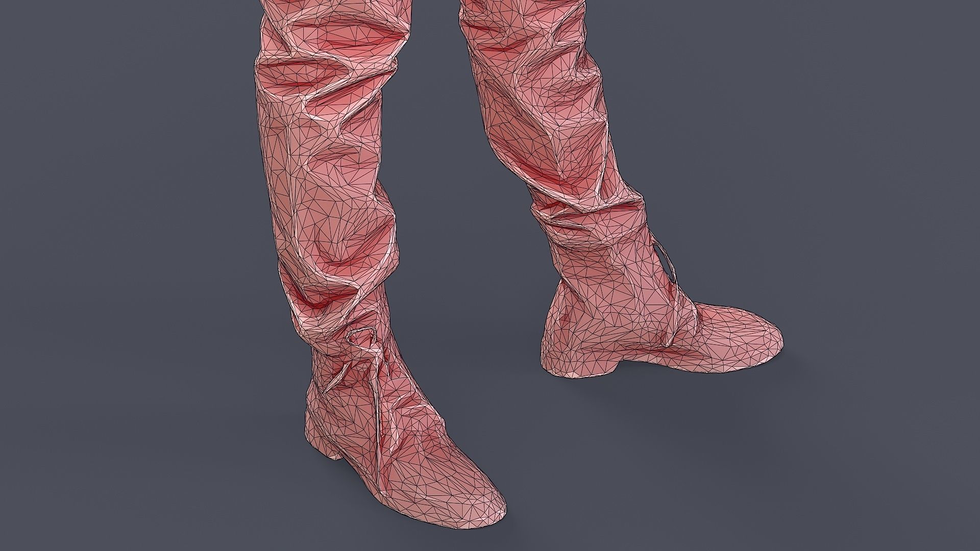 Casual Urban Lady in Red Hoodie 3D model_17