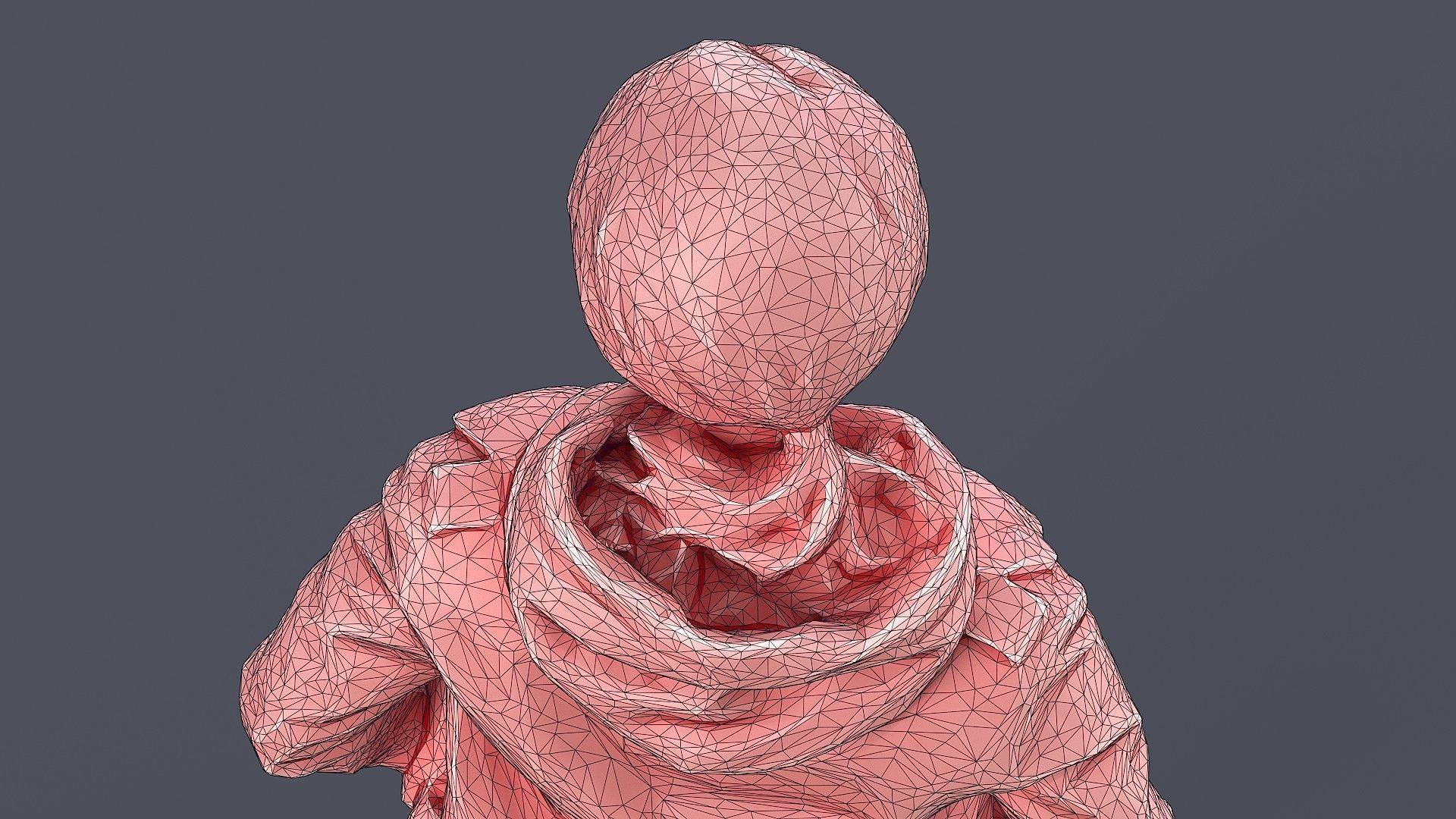 Casual Urban Lady in Red Hoodie 3D model_11