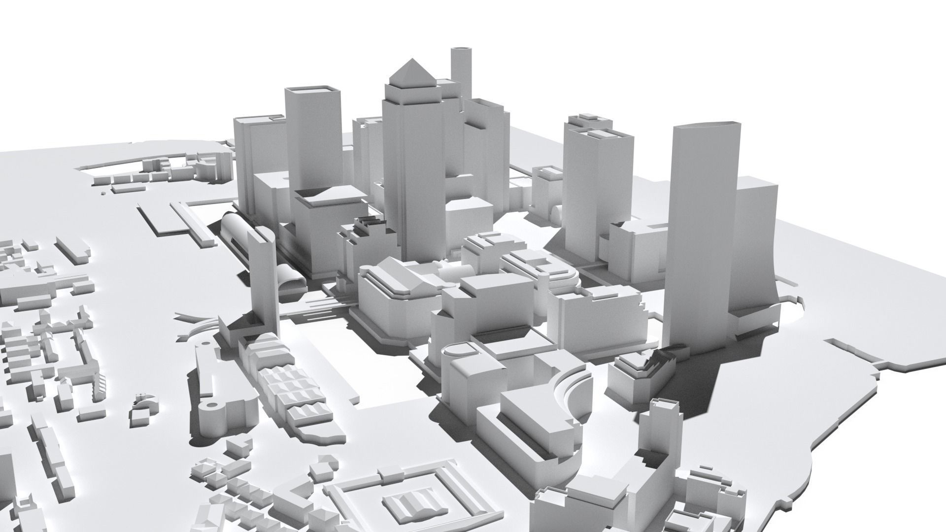 Canary Wharf London England 3D print model_2