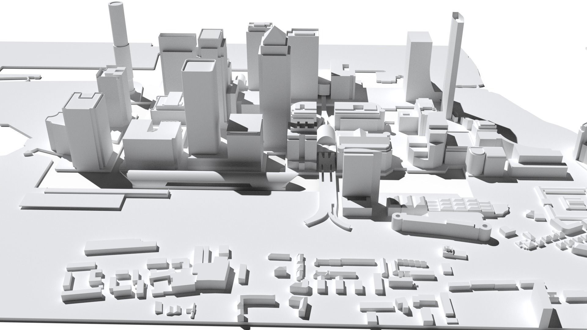 Canary Wharf London England 3D print model_4