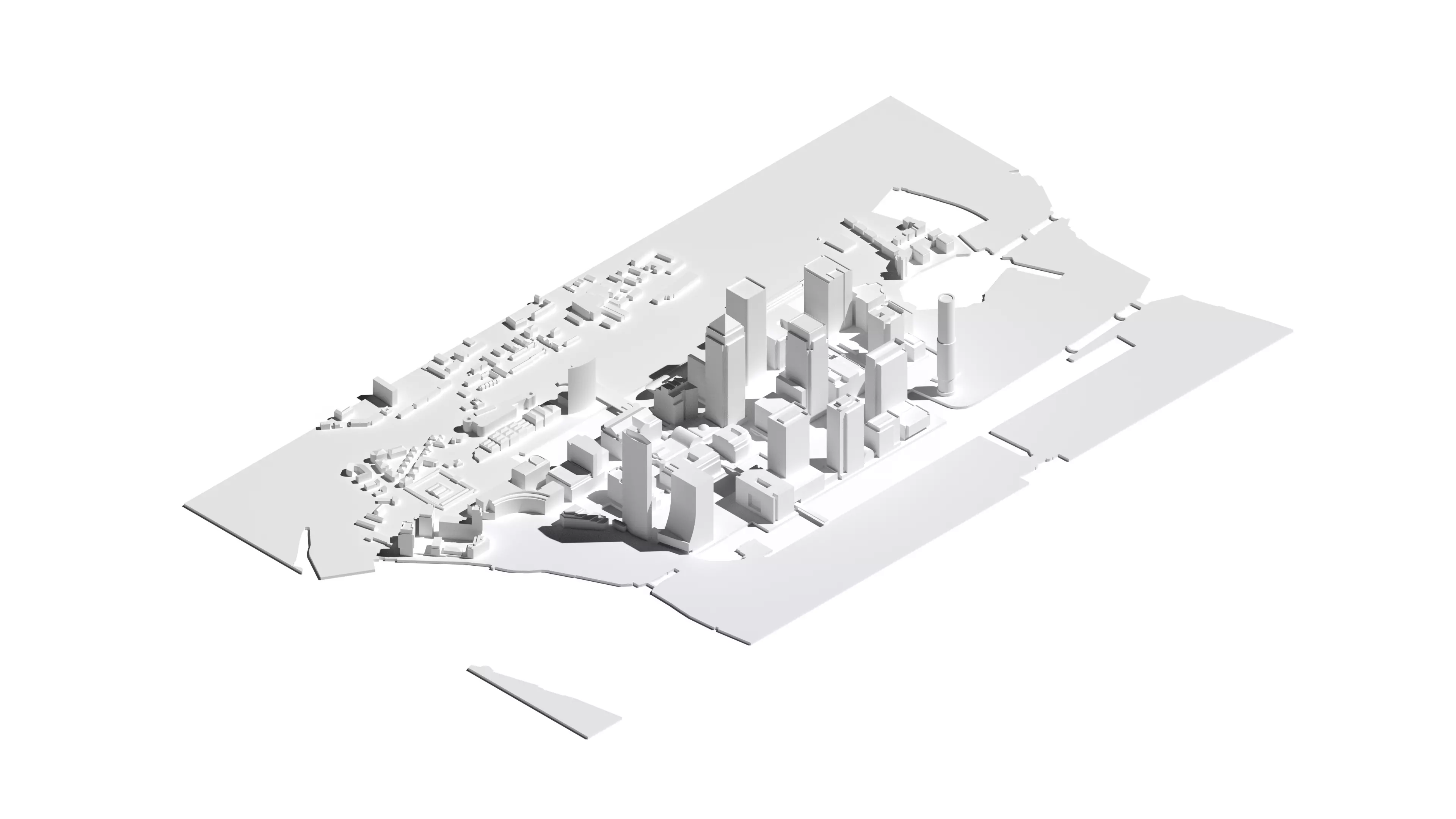 Canary Wharf London England 3D print model_0
