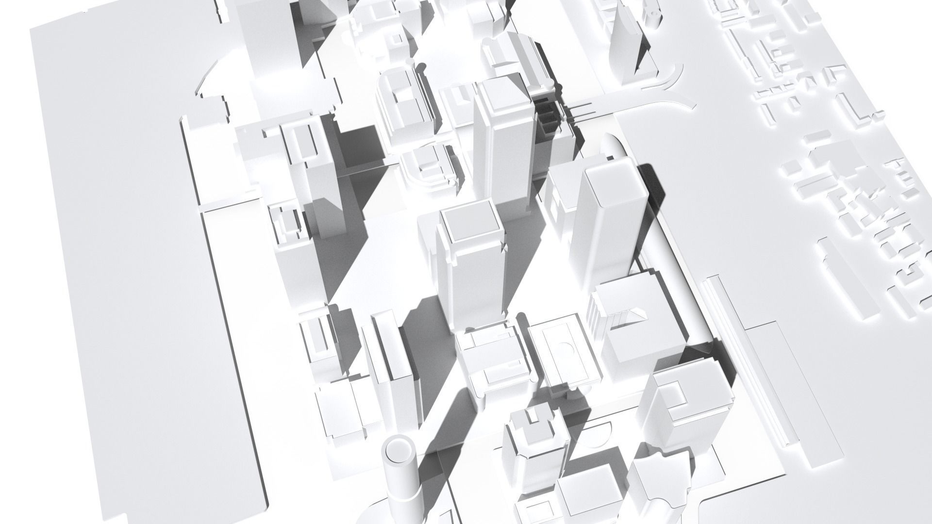 Canary Wharf London England 3D print model_3