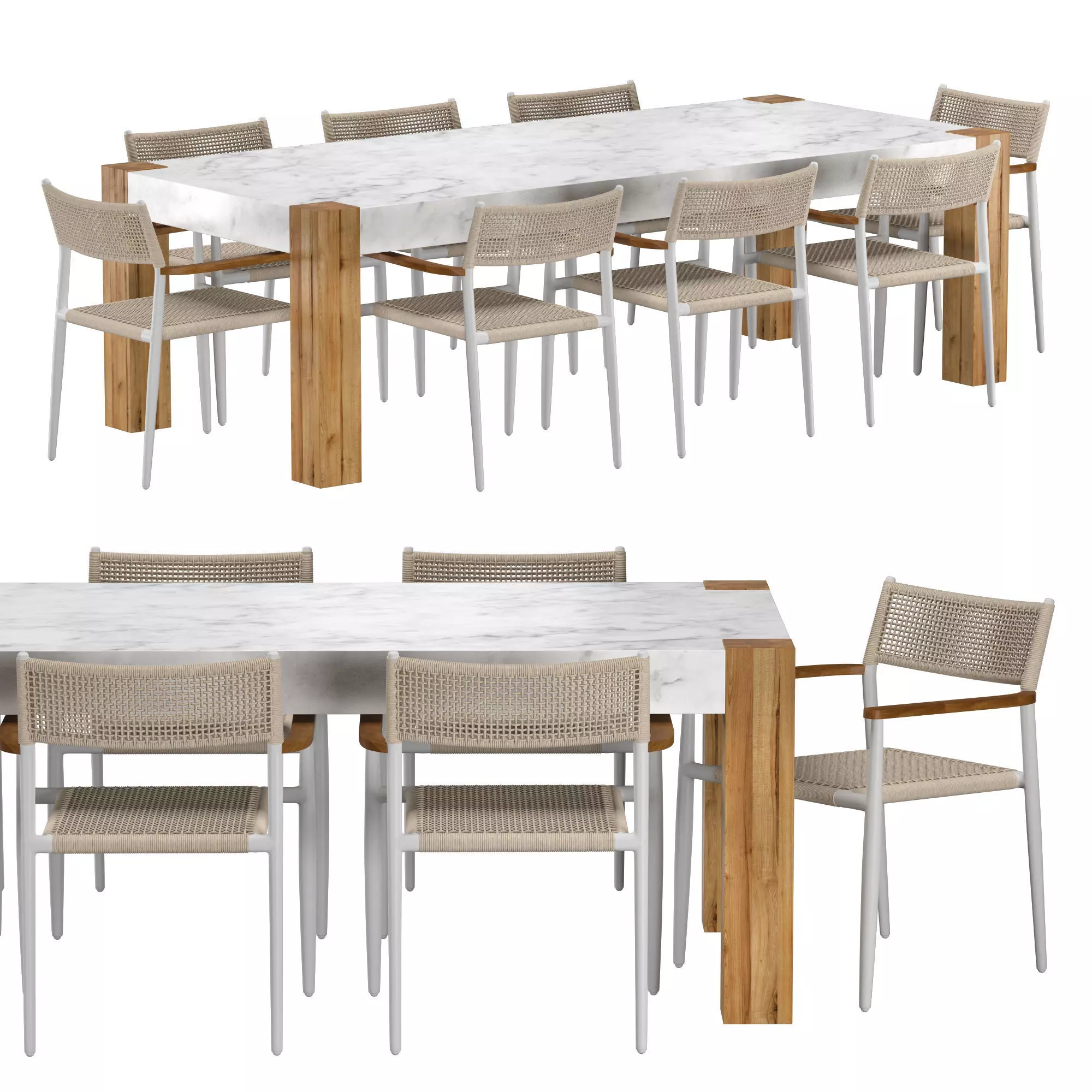 Corso Chair Junction Table 3D model