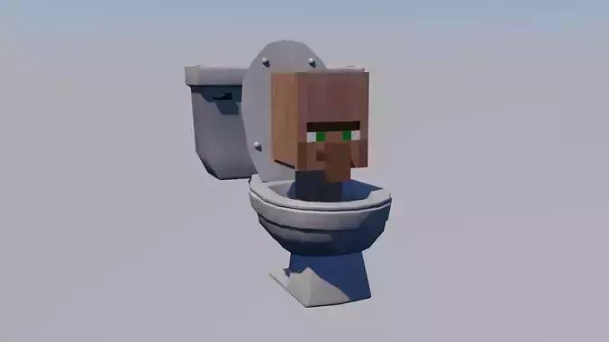 Skibidi Toilet Minecraft Low-poly 3D model