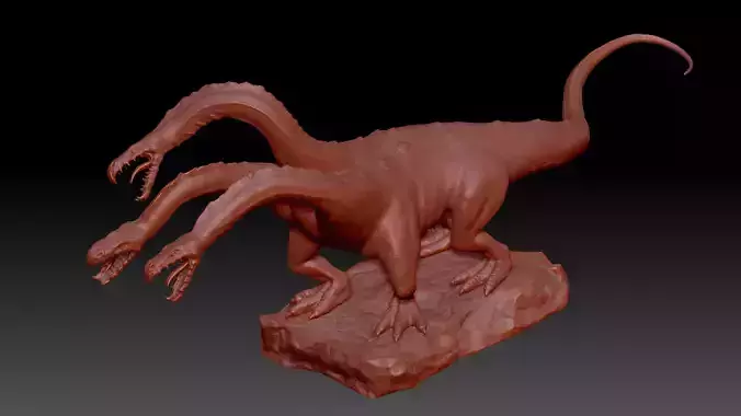 Hydra attacking 3D model