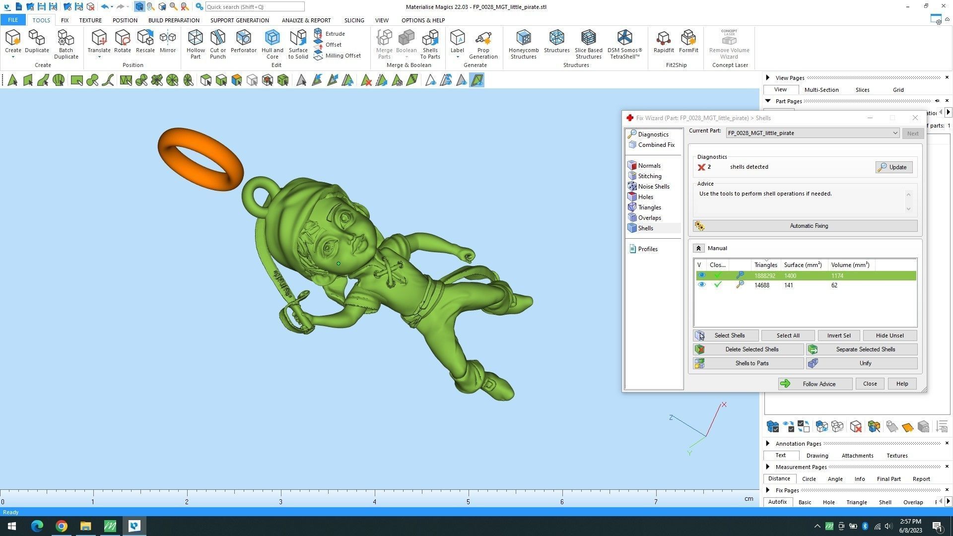 Pirate pendant 3D print model_8