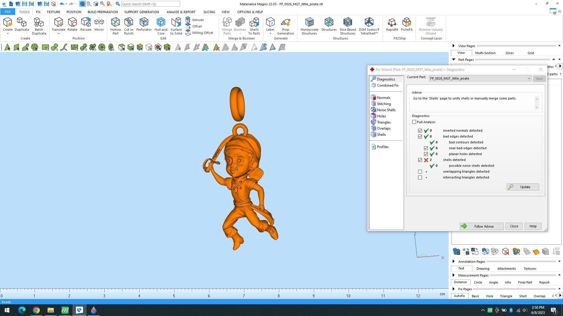 Pirate pendant 3D print model_9