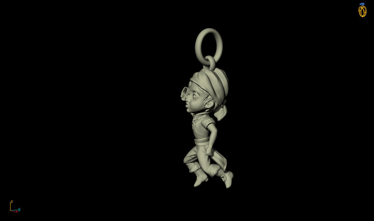 Pirate pendant 3D print model_2