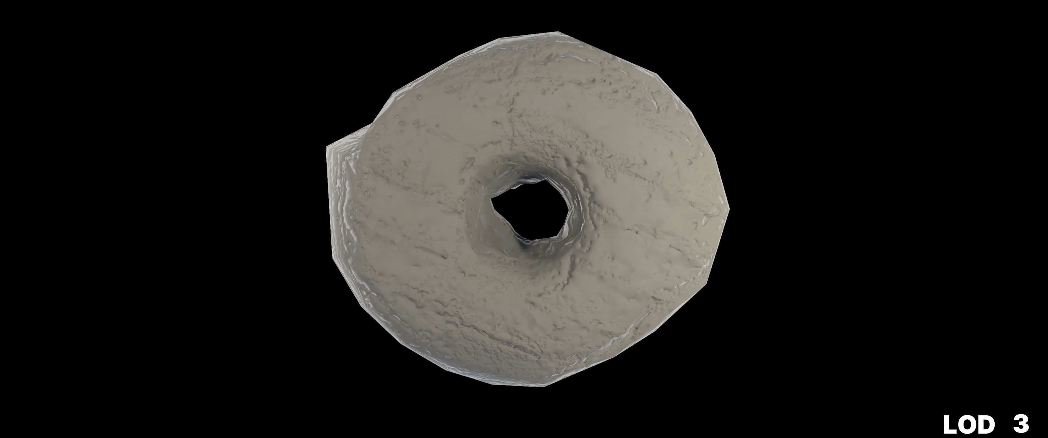 8k Another Classic Glazed Doughnut - 5 Levels of Detail Low-poly 3D model_51