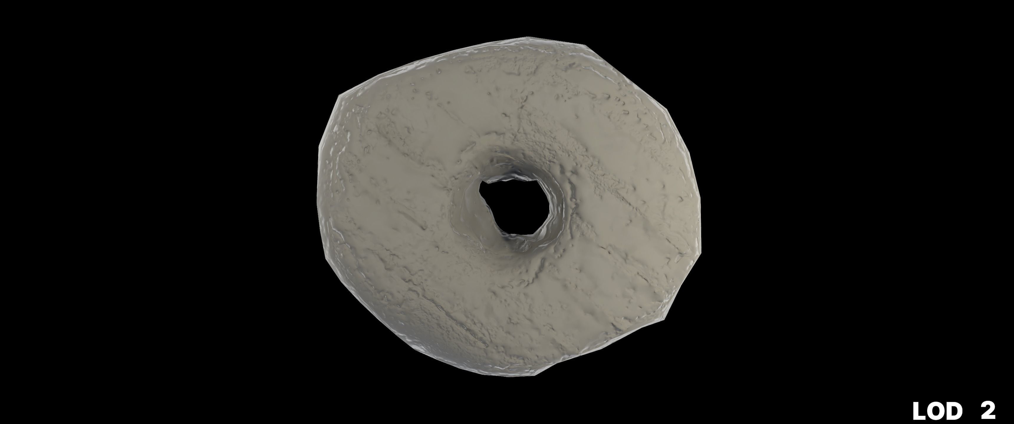 8k Another Classic Glazed Doughnut - 5 Levels of Detail Low-poly 3D model_42